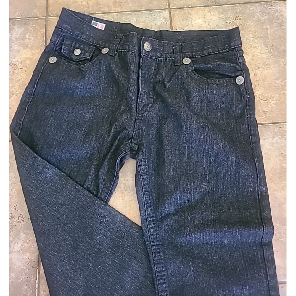 True Religion Johnny Super T Straight Pant Black 38x26 Capri Style Streetwear